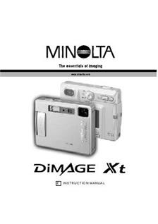 Minolta Dimage X t manual. Camera Instructions.